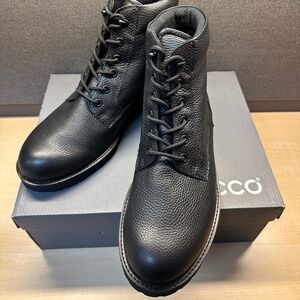 NIB! ECCO 530314 Men's Jamestown High-Cut Black Boot Hydromax EU44/US10-10.5